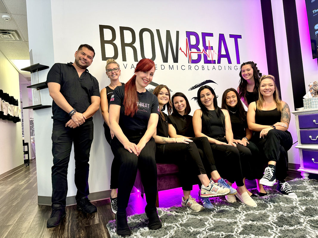 Positive classroom where students grow in confidence and ability microblading certification Dallas