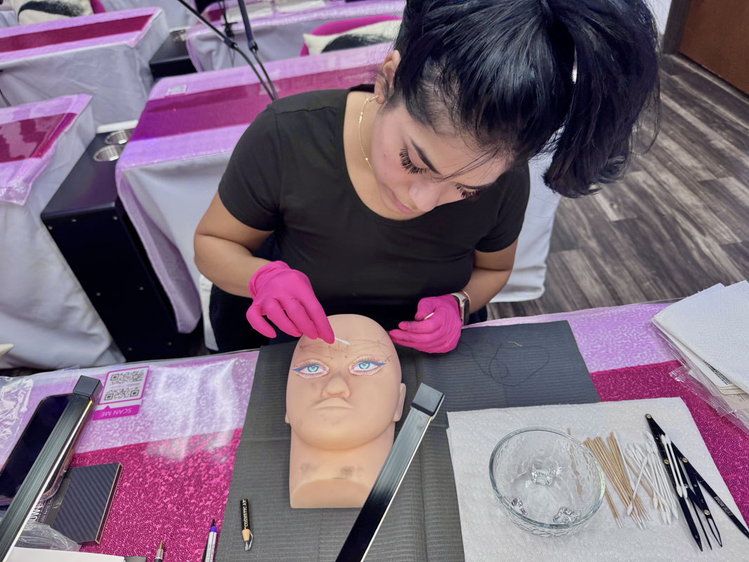 PMU training Dallas, microblading course Texas, , hybrid brow class PMU academy Texas, semi permanent makeup course USA,