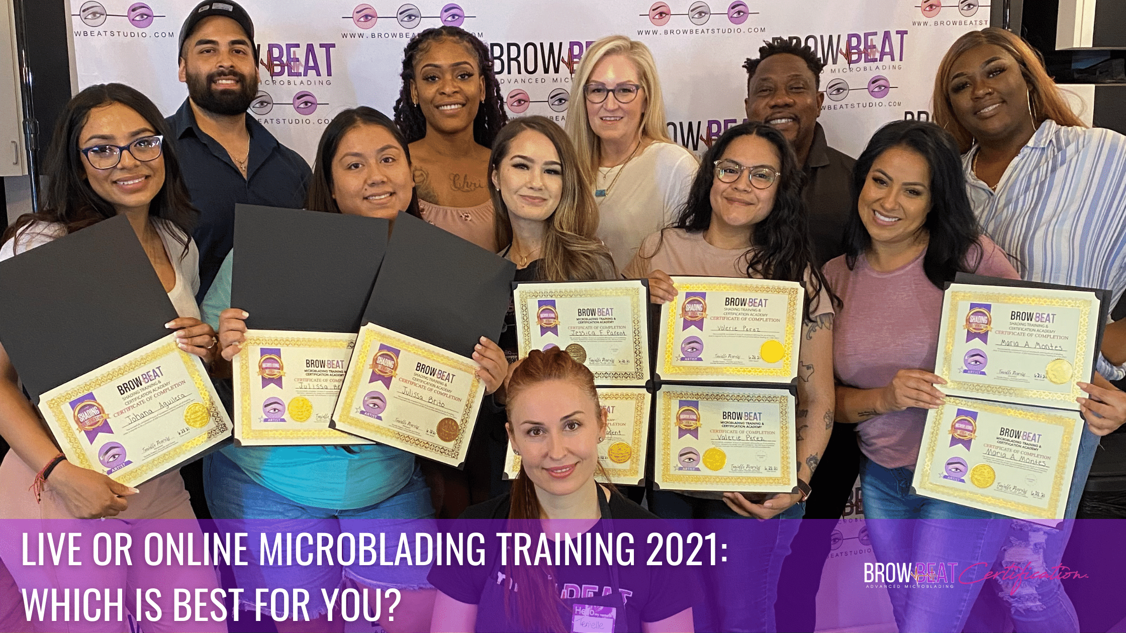 live or online microblading training