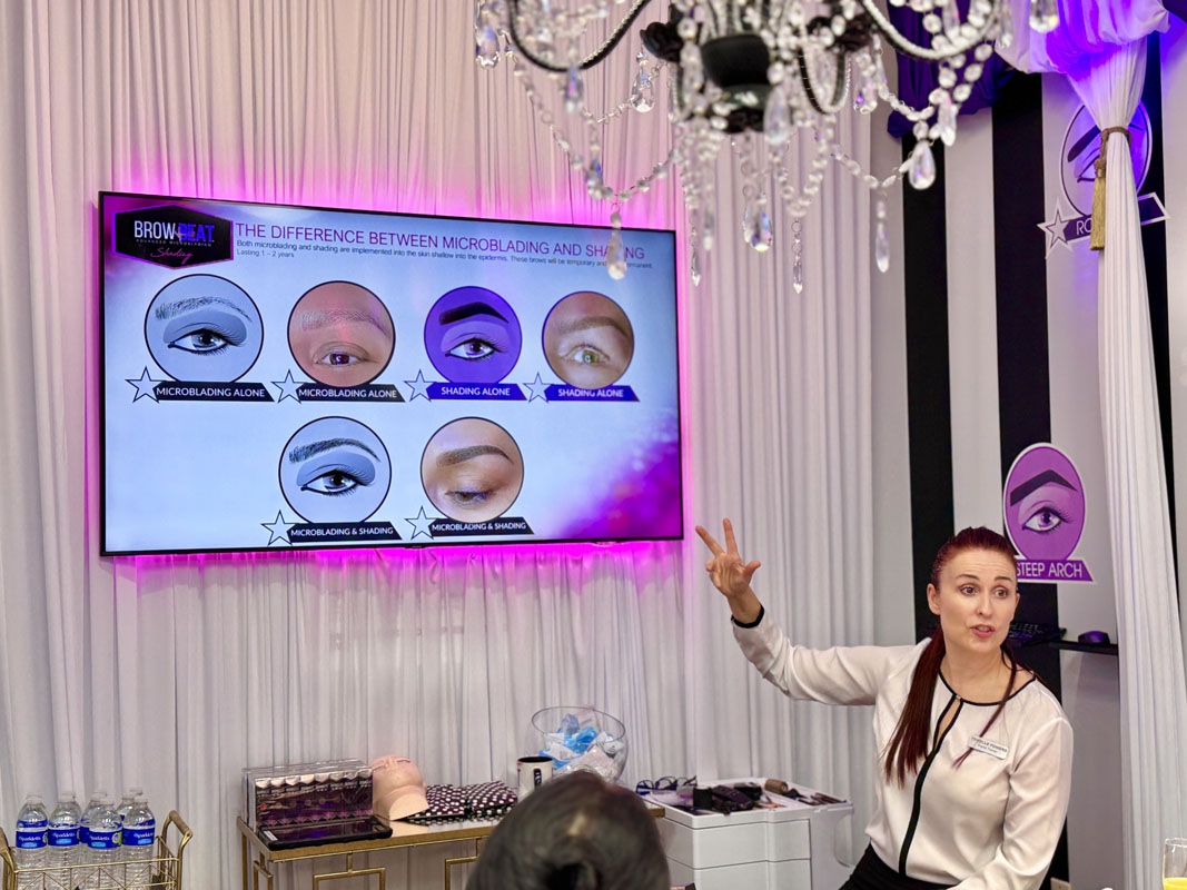 trainer explains brow technique Trainer explains the different brow skills