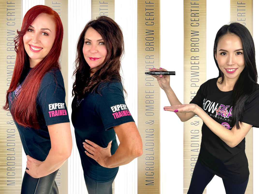 Change your life with semi-permanent makeup training and certification Student learning semi-permanent makeup skills to start a new career in brows