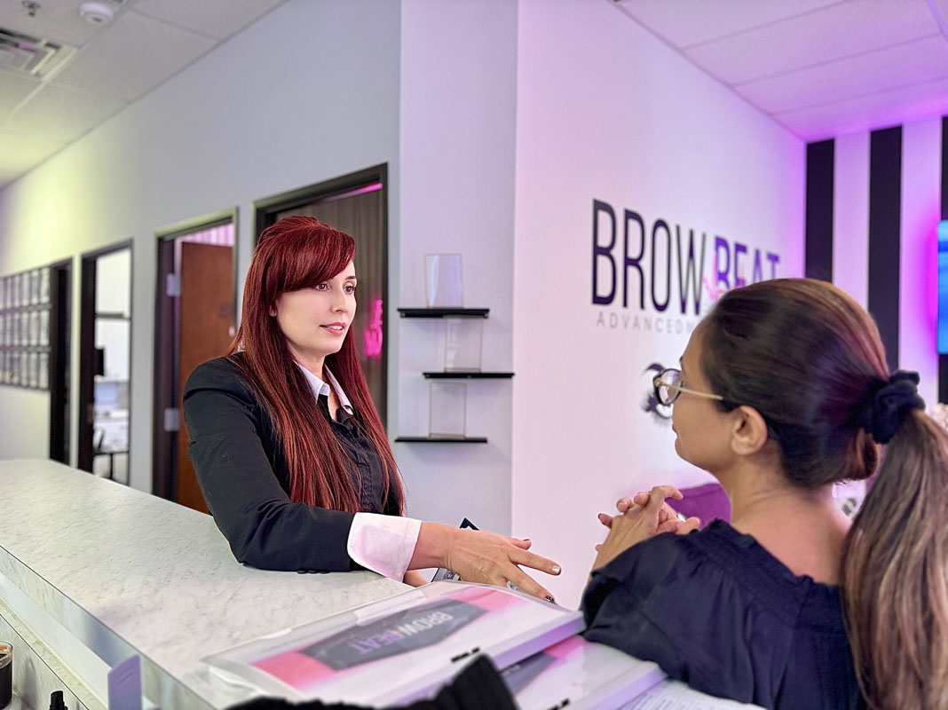 dallas-brow-training-classroom Students gathered in a Dallas brow training classroom