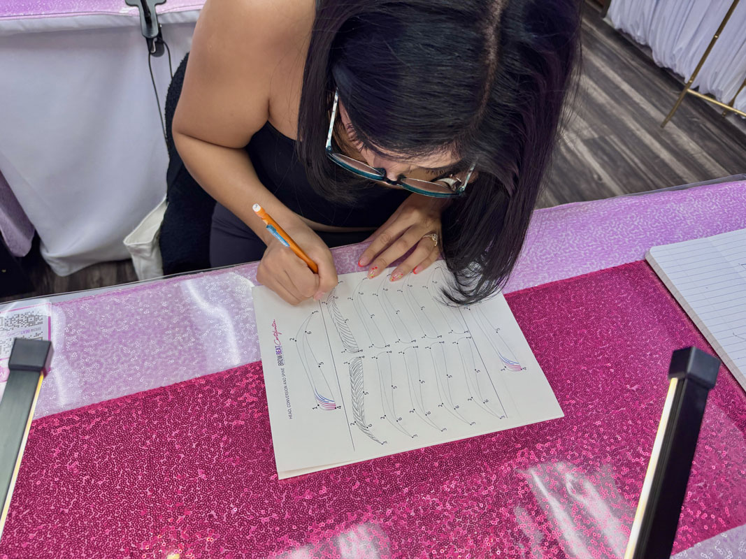 core microblading stroke development Microblading Pattern Core Training