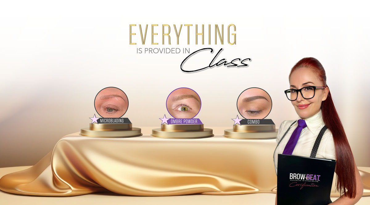 Foundation First Training everything is included in class including 3 semi-permanent makeup skills and professional kit